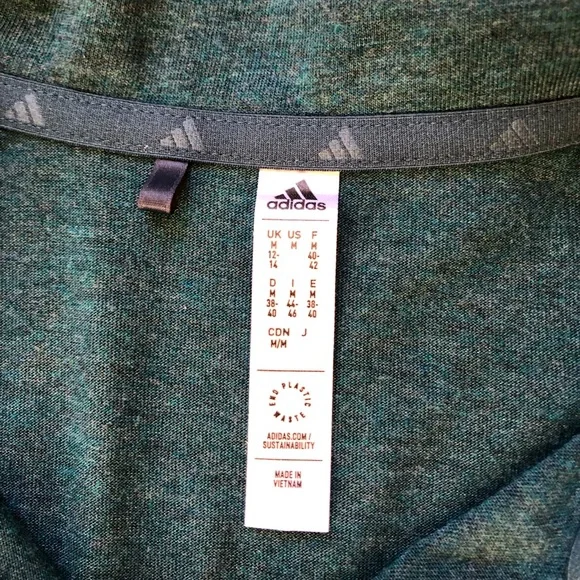 Adidas Lightweight Women’s  Golf T Shirt , Collar,  Turquoise Green - Picture 3 of 4